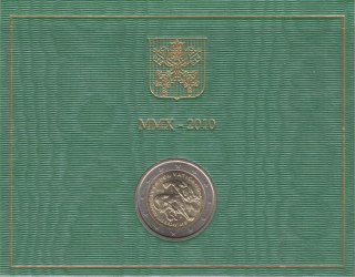Vatikan 2 Euro 2010 Priesterjahr im Folder*