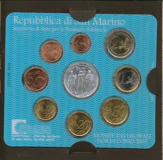 San Marino KMS 2003 stgl. in Folder mit Silber*
