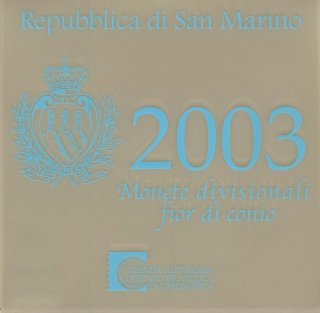 San Marino KMS 2003 stgl. in Folder mit Silber*