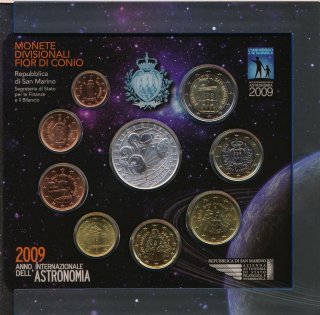 San Marino KMS 2009 stgl. in Folder mit Silber*