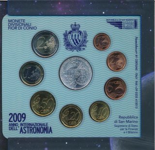 San Marino KMS 2009 stgl. in Folder mit Silber*