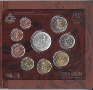 San Marino KMS 2011 stgl. in Folder mit Silber*