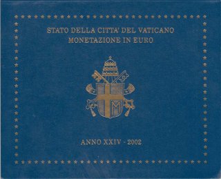 Vatikan KMS 2002 Johannes Paul II verpackt im Folder*