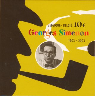 Belgien 10 Euro 2003 PP Georges Simenon Silber im Folder*