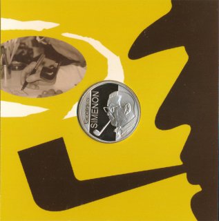 Belgien 10 Euro 2003 PP Georges Simenon Silber im Folder*