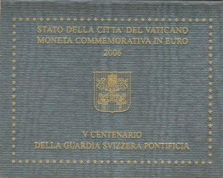 Vatikan 2 Euro 2006 Schweizer Garde im Folder*