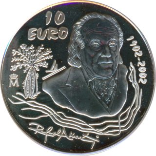 Spanien 10 Euro 2002 PP Rafael Alberti Silber im Etui*
