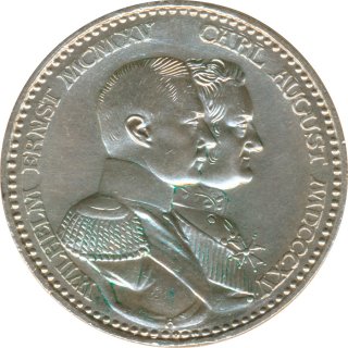 Sachsen-Weimar-Eisenach 3 Mark 1915 A 100 Jahre Groherzogtum Silber*