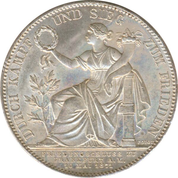 Bayern Siegestaler 1871 Ludwig II Silber*