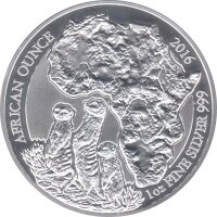 Ruanda 2016 Erdm&auml;nnchen 1 Oz Silber PP*