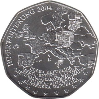 �sterreich 5 Euro 2004 EU-Erweiterung Silber*