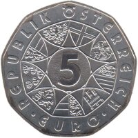 Österreich 5 Euro 2004 EU-Erweiterung Silber*