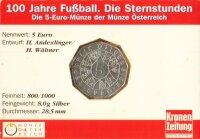&Ouml;sterreich 5 Euro 2004 100 Jahre Fussball Fussball Silber im Folder*