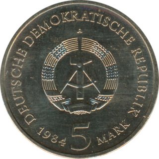 DDR 5 Mark 1984 A Thomas Kirche in Leipzig*