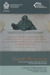 San Marino 2 Euro 2014 Donato Bramante im Folder*