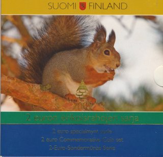 Finnland off. Satz 2 Euro 2004 bis 2009 verschweisst im Folder*
