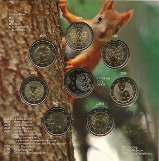Finnland off. Satz 2 Euro 2004 bis 2009 verschweisst im Folder*