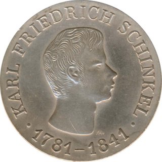 DDR 10 Mark 1966 Karl Friedrich Schinkel Silber*