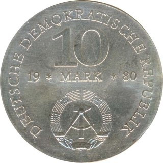 DDR 10 Mark 1980 A Gerhard J.D. von Scharnhorst Silber*