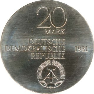 DDR 20 Mark 1981 Freiherr vom Stein Silber*