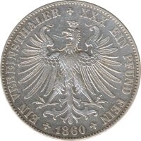Freie Stadt Frankfurt 1 Taler 1860 Silber*