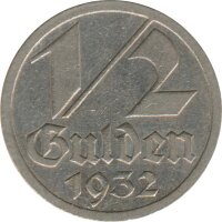 Freie Stadt Danzig 1/2 Gulden 1932*
