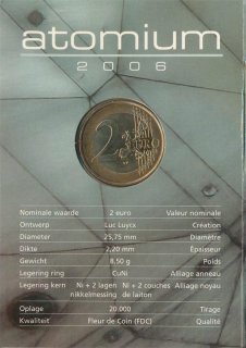 Belgien 2 Euro 2006 Atomium in Br�ssel CoinCard*