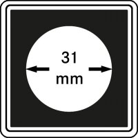M&uuml;nzkapseln 31mm carree 4er-Packg