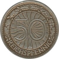Deutsches Reich 50 Pfennig 1928 A*