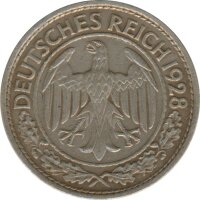 Deutsches Reich 50 Pfennig 1928 A*