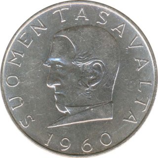 Finnland 1.000 Markkaa 1960 100 Jahre finnische Whrung - Snellman Silber*