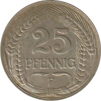Deutsches Reich 25 Pfennig 1909 F Nickel*