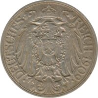 Deutsches Reich 25 Pfennig 1909 F Nickel*