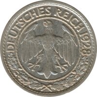 Deutsches Reich 50 Pfennig 1928 F*