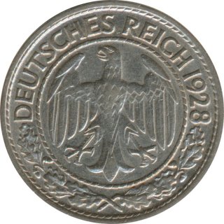 Deutsches Reich 50 Pfennig 1928 D*