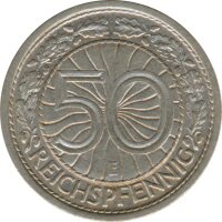 Deutsches Reich 50 Pfennig 1928 E*