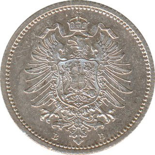 Deutsches Reich 20 Pfennig 1876 B Silber*