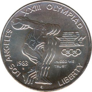 USA 1 Dollar 1983 D Olympiade in Los Angeles 1984 stgl....