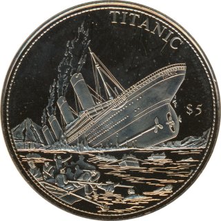Liberia 5 Dollars 2000 Untergang der Titanic*