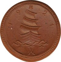 Sachsen 1 Mark 1921 aus  Meissener Steingut*