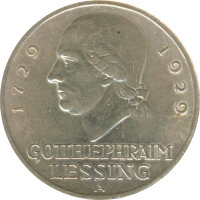 Weimarer Republik 3 Mark 1929 A Gotthold Ephraim Lessing Silber*