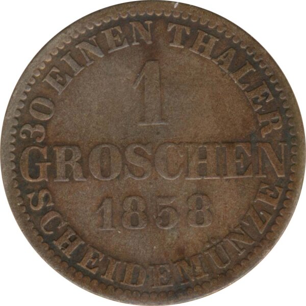 Hannover 1 Groschen 1858 B Georg IV Silber*
