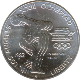 USA 1 Dollar 1983 P Olympiade in Los Angeles 1984 stgl....