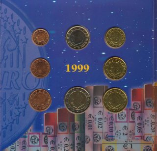 Belgien 1999-2001 KMS  st Euro-Intro Satz im Folder*