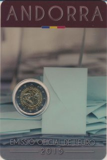 Andorra 2 Euro - 2015 Vollj�hrigkeit in CoinCard*
