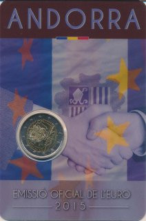 Andorra 2 Euro - 2015 Zollunion in CoinCard*