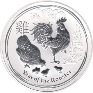 Australien Lunar 2 - 2017 Jahr des Hahnes 10 Oz Silber*