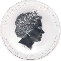 Australien Lunar 2 - 2017 Jahr des Hahnes 10 Oz Silber*