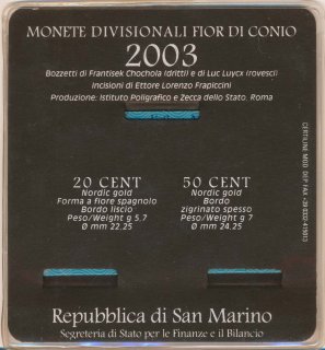 San Marino Mini Kit 2003 stgl. in Coincard*