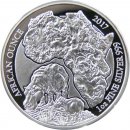 Ruanda 2017 Nilpferd 1 Oz Silber PP*